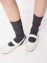 TWO-TONE FAUX SUEDE MARY JANE SNEAKERS