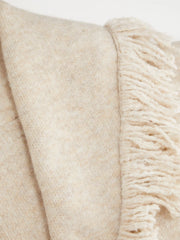 Fringed Wool-blend Knit Wrap Cardigan With Belt