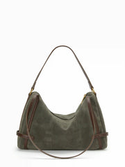 FAUX SUEDE SHOULDER BAG