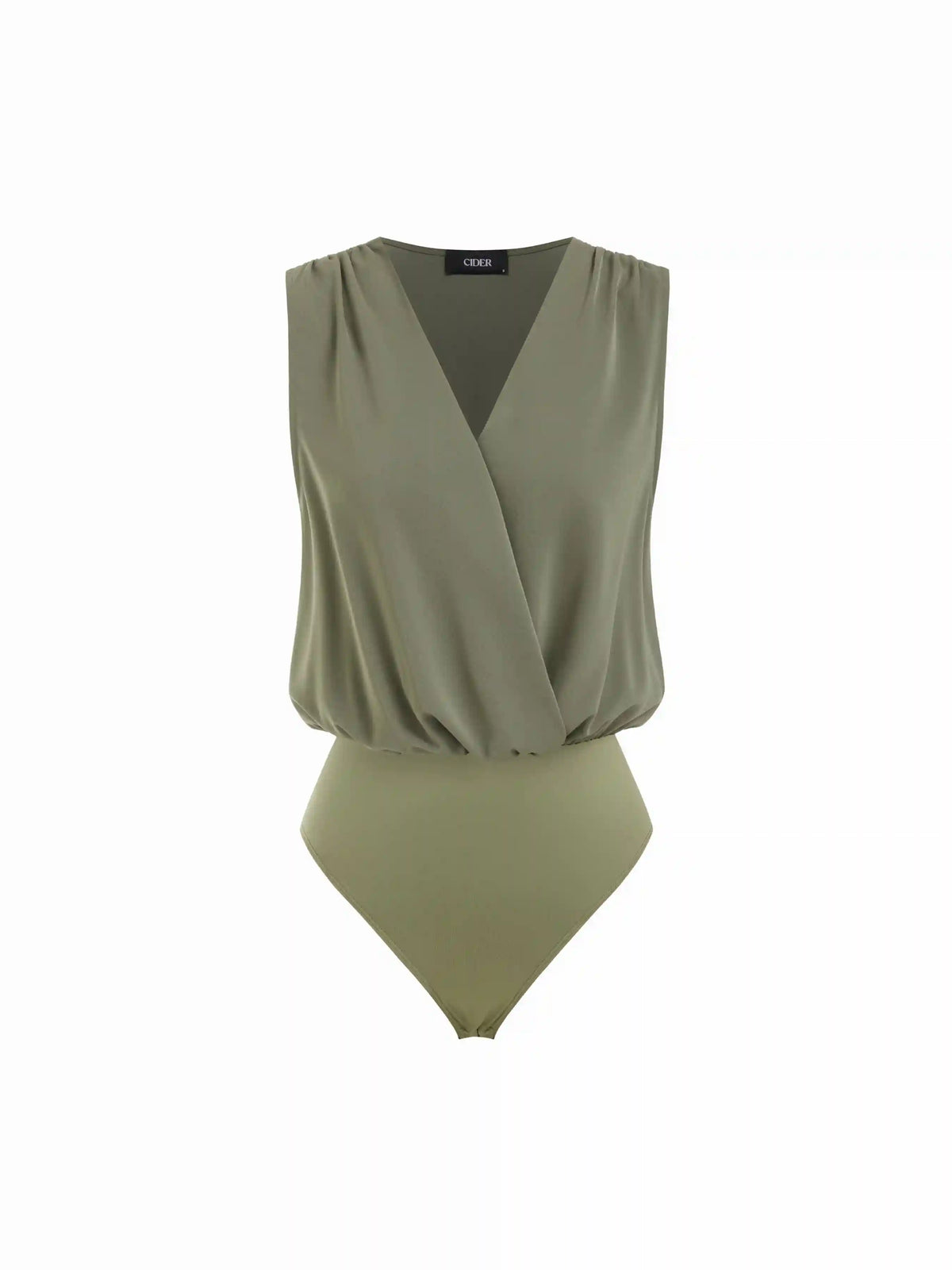 V-Neck Ruched Shirt Romper