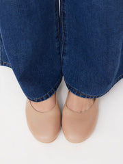 ROUND TOE FAUX LEATHER BUCKLE MARY JANE FLATS