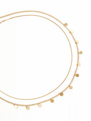 2 PCS LAYERED SEQUIN WAIST CHAIN SET