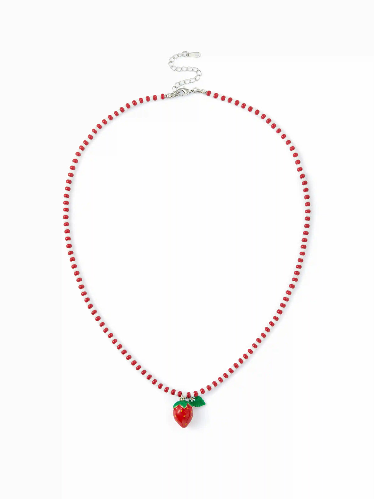 STRAWBERRY BEADED NECKLACE