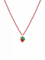 STRAWBERRY BEADED NECKLACE