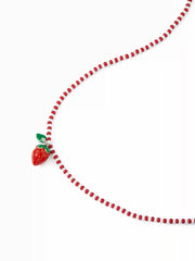 STRAWBERRY BEADED NECKLACE