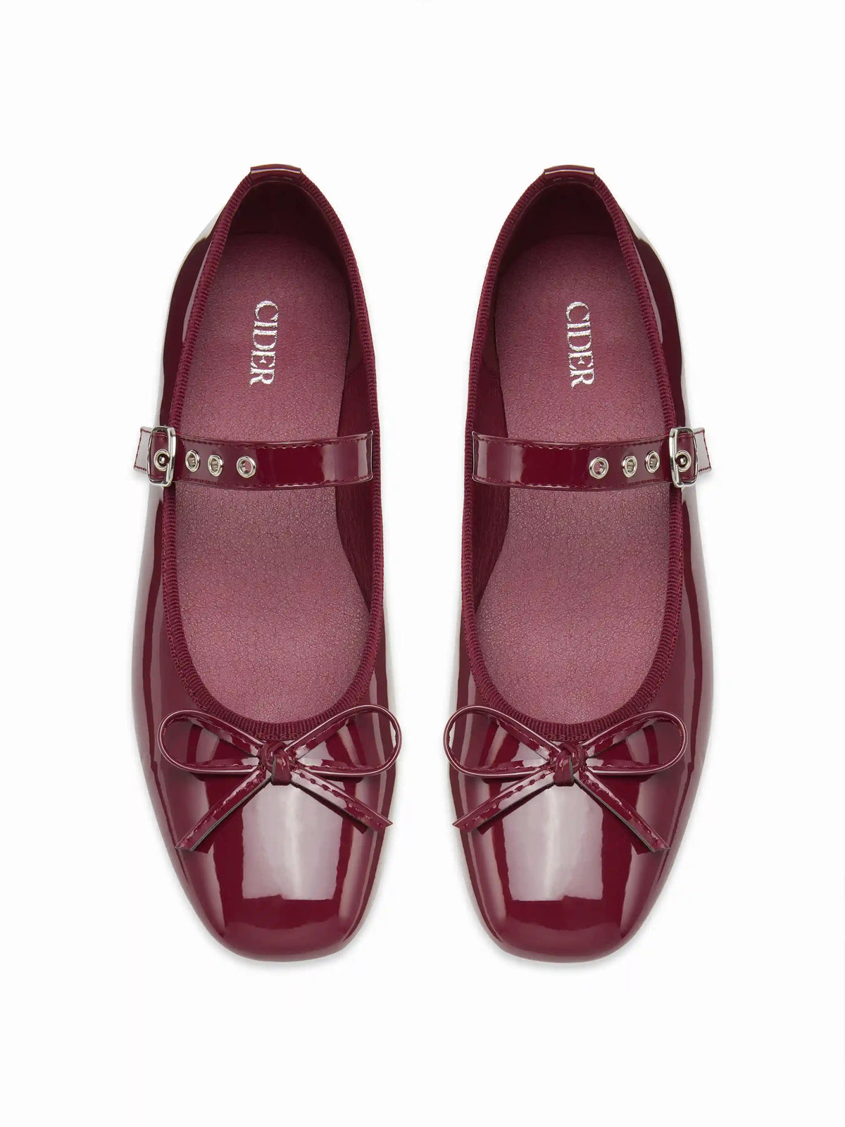 SQUARE TOE BOWKNOT DECOR BUCKLE MARY JANE FLATS