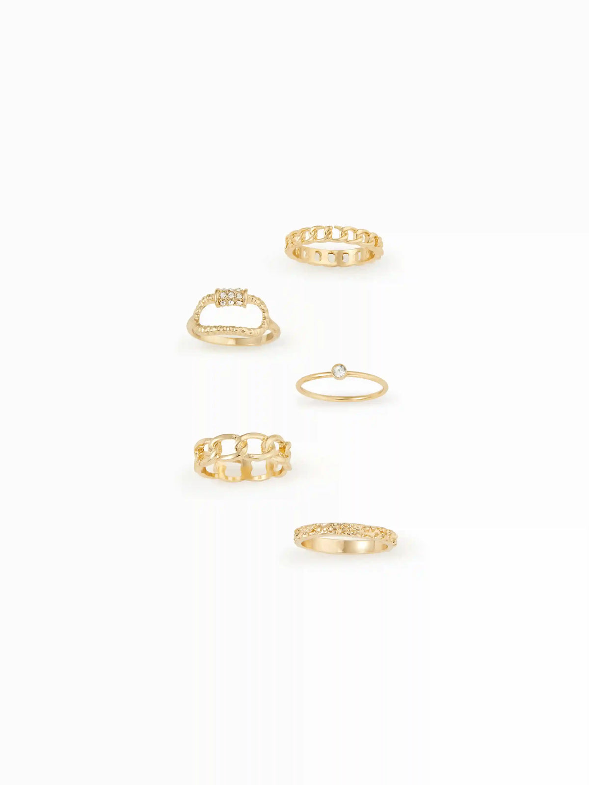 5 PCS GEOMETRIC RINGS
