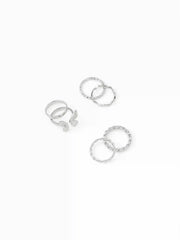 5 PCS WAVE & TWIST & BUTTERFLY RING SET