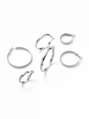 3 PAIRS HOOP EARRINGS SET
