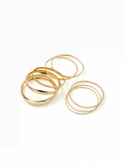 8 PCS TEXTURED BANGLE BRACELET SET