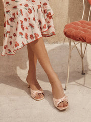 BOWKNOT SATIN HEELS