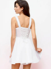 Satin Sculptural Sweetheart Ruched Lace Up Tank Mini Dress
