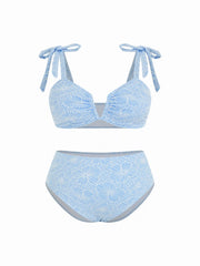 Floral Sweetheart Underwire Full Coverage Bikini Set Curve & Plus