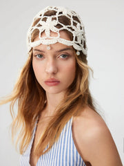 FLORAL KNITTED HAT