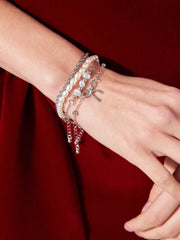 5 PCS BOWKNOT & FAUX PEARL BRACELET SET
