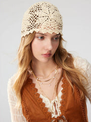 FLORAL KNITTED HAT