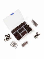 ELASTIC HAIR BAND & WAVY U-SHAPED HAIR CLIP SET