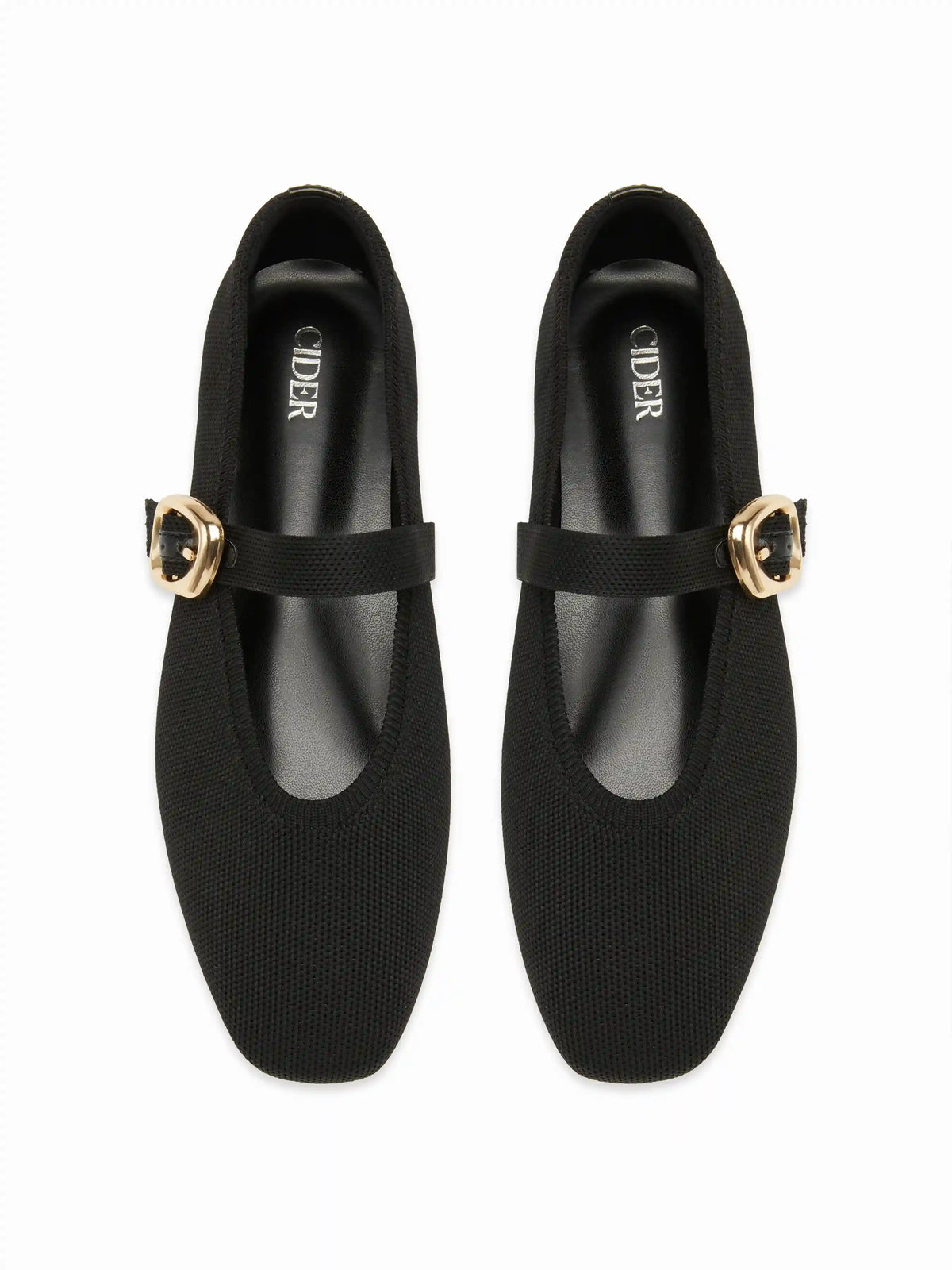 KNITTED BUCKLE MARY JANE FLATS