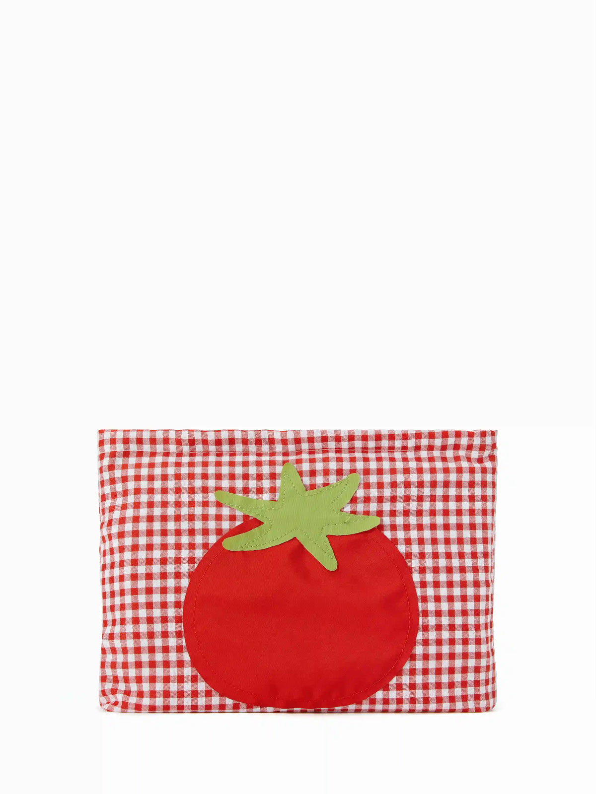 TOMATO PATTERN PLAID MAKEUP BAG