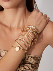 12 PCS TWISTED & TEXTURED BRACELET SET