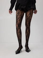 FLORAL HOLLOW OUT TIGHTS