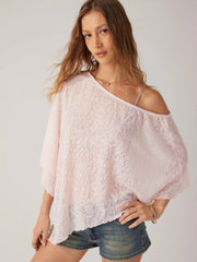 Chiffon Asymmetrical Hem Poncho Top