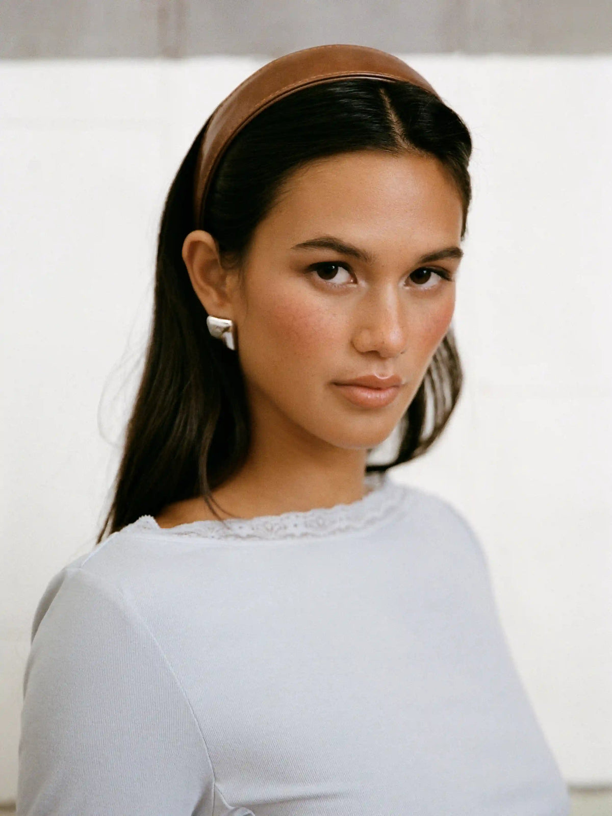 FAUX PATENT LEATHER HEADBAND