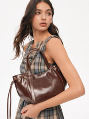 FAUX LEATHER SHOULDER BAG & CROSSBODY BAG