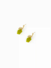 GRAPE & LEAF DROP EARRINGS