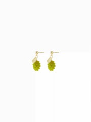 GRAPE & LEAF DROP EARRINGS