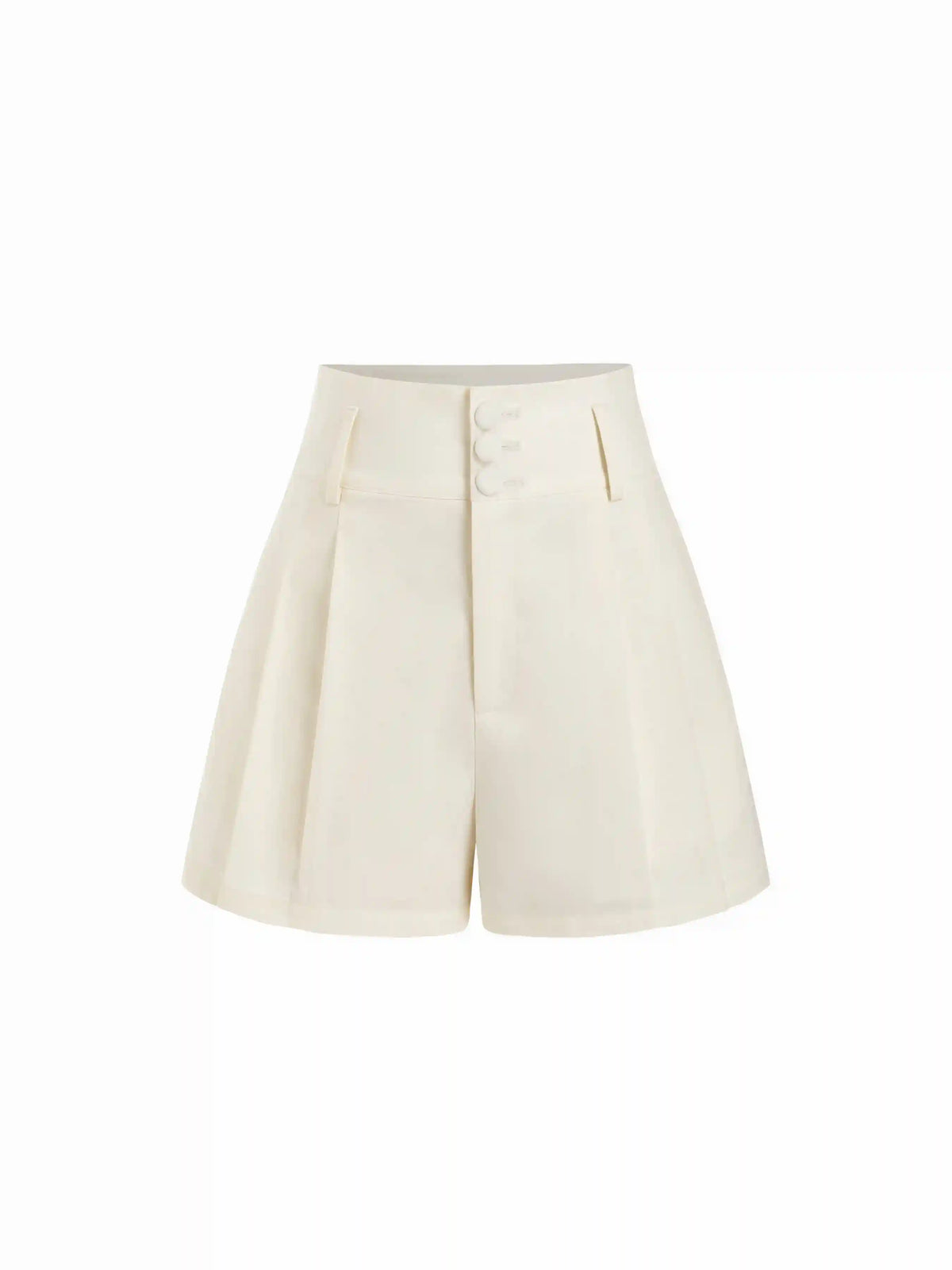 Linen-blend High Waist Shorts