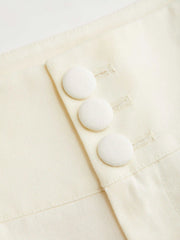 Linen-blend High Waist Shorts