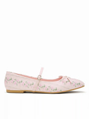 BOWKNOT DECOR FLORAL MARY JANE FLATS