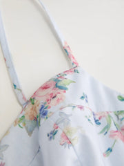 Floral Sweetheart Floral Mid Rise Flared Midi Dress Curve & Plus