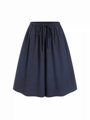 Cotton Mid Rise Drawstring Oversized Bermuda Shorts