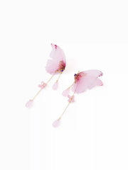 BUTTERFLY & ZIRCON DROP EARRINGS