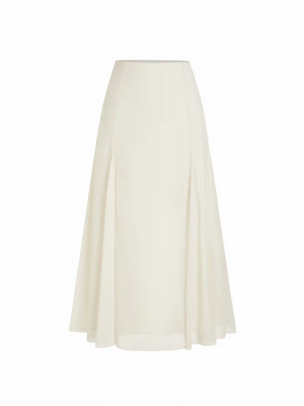Chiffon Mid Rise Draped A-line Maxi Skirt