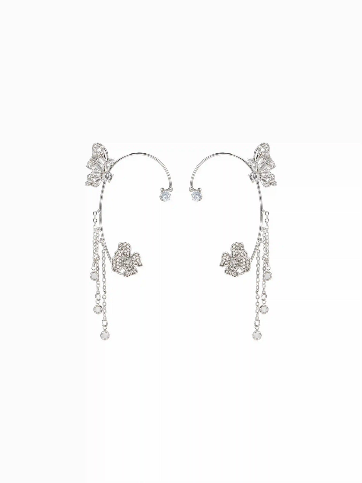 BUTTERFLY & FLOWER EAR CUFFS