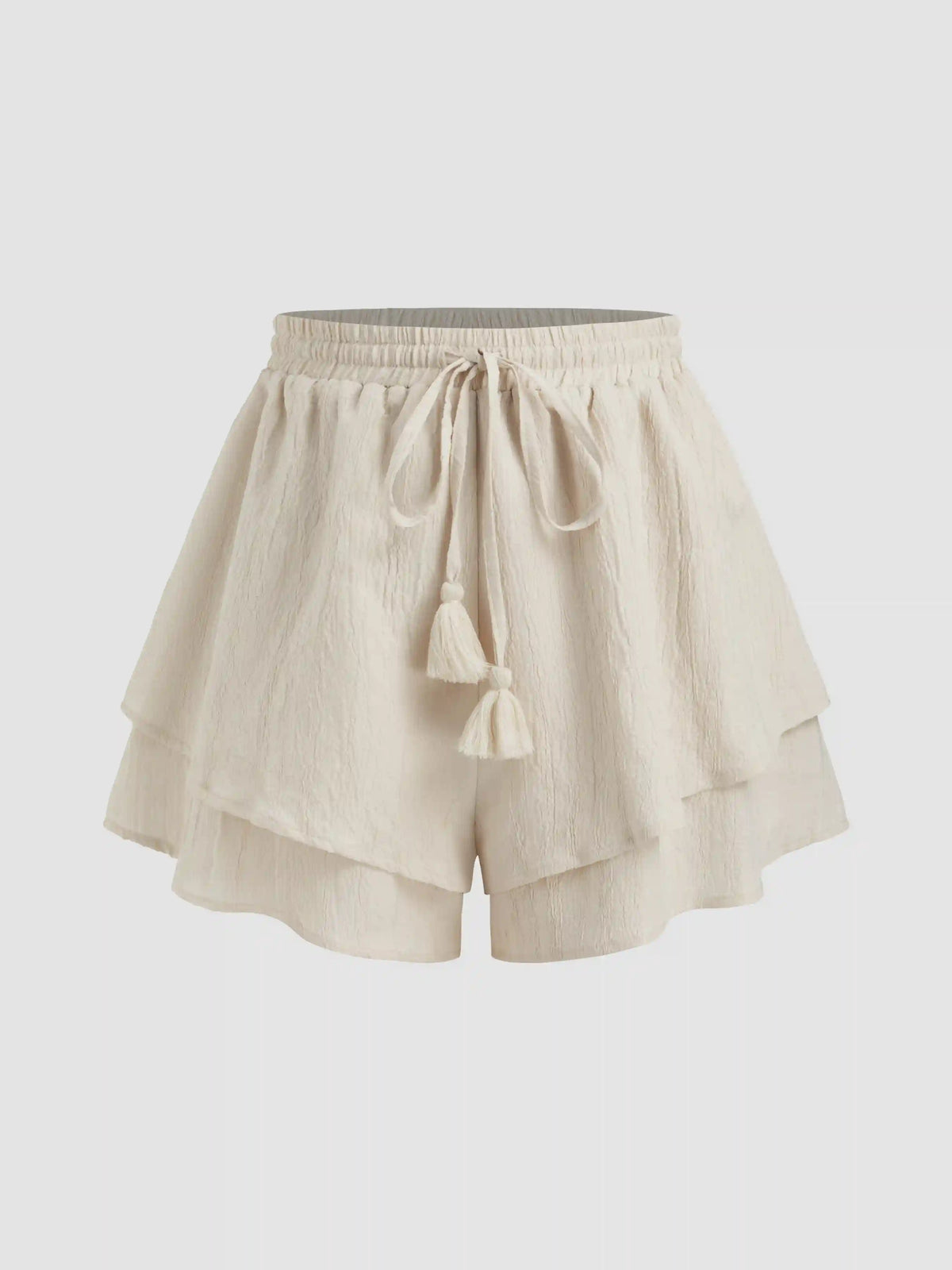 Double Layered Baggy Pull-On Shorts