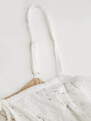 Lace Off-Shoulder Knotted Flared Maxi Dress Curve & Plus