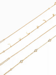 MOON & STAR & RHINESTONE WAIST CHAIN