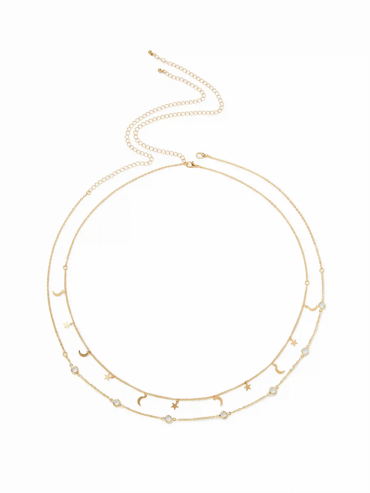 MOON & STAR & RHINESTONE WAIST CHAIN