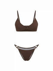 Sweetheart Ring Linked Triangle Bikini Set