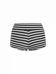 Collarless Stripe Bracelet Shorts Cover Up