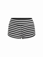 Collarless Stripe Bracelet Shorts Cover Up