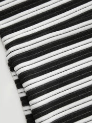 Collarless Stripe Bracelet Shorts Cover Up