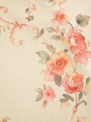 Floral Scoop Neckline Ruffled Mermaid Maxi Dress