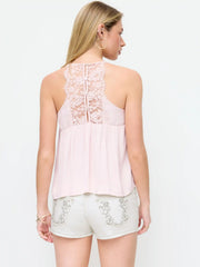 Washed Stretch Denim Low Rise Embroidery Detail Shorts