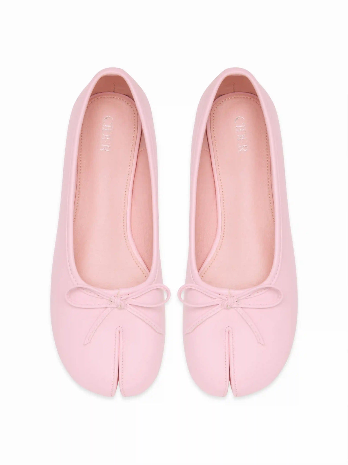 BOWKNOT DECOR SPLIT TOE MARY JANE FLATS
