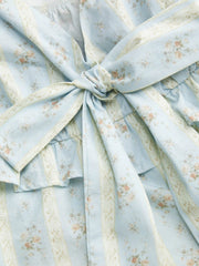 Cotton Floral Sweetheart Bowknot Cami Top & Mid-Rise Wide-Leg Loungewear Set Curve & Plus